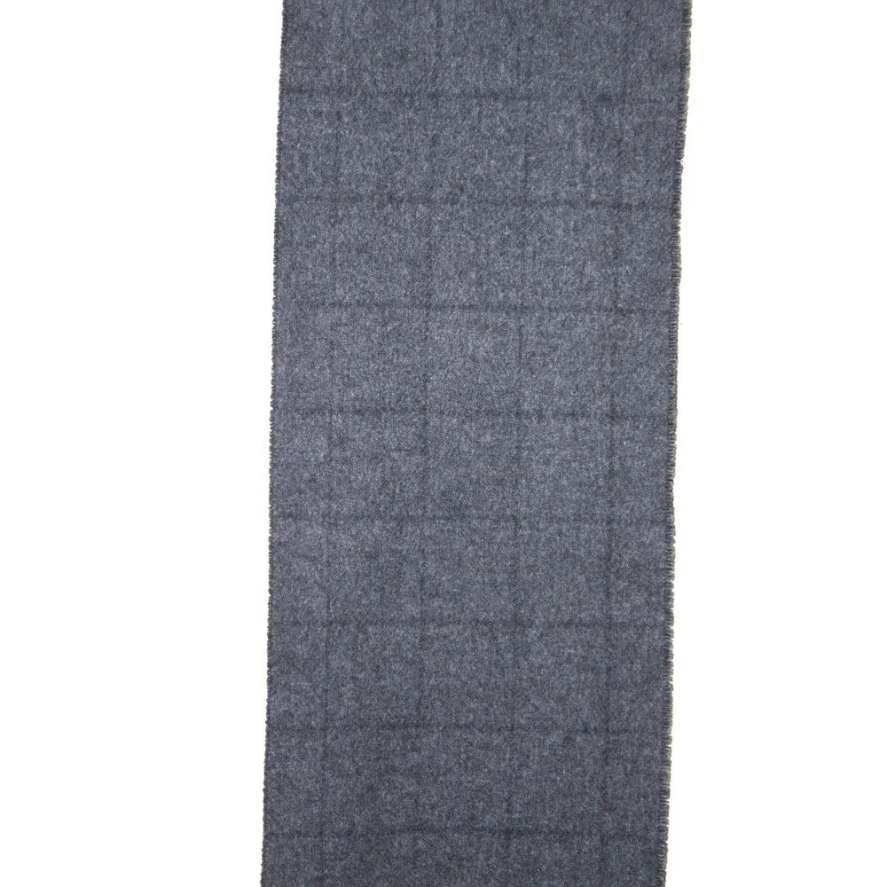 Polo Ralph Lauren Made Italy Men Women Scarf Black Gray Plaid Reversible Vintage